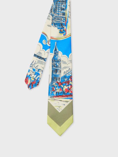 Paul Smith 'London' Print Silk Tie