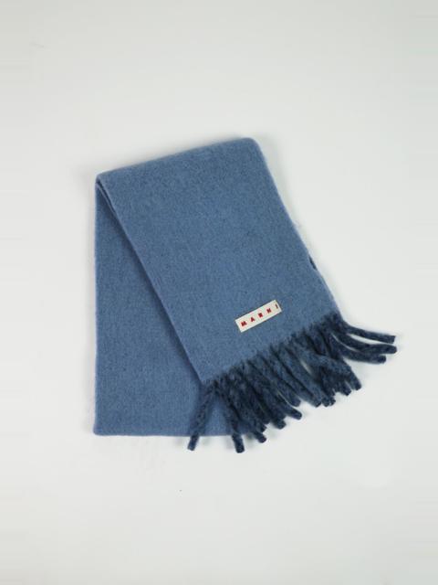 Marni Striped Wool Scarf - Light Blue