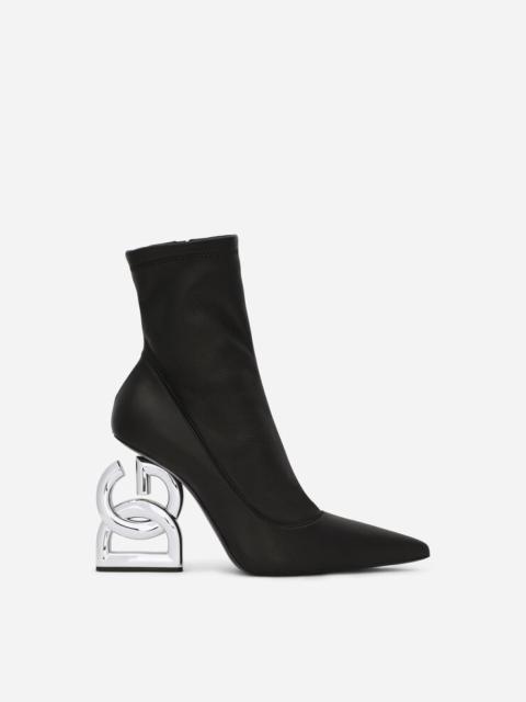 Dolce & Gabbana Nappa-effect fabric ankle boots with 3.5 heel