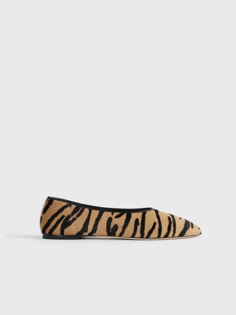 TOTEME Slip pony hair ballerinas tiger