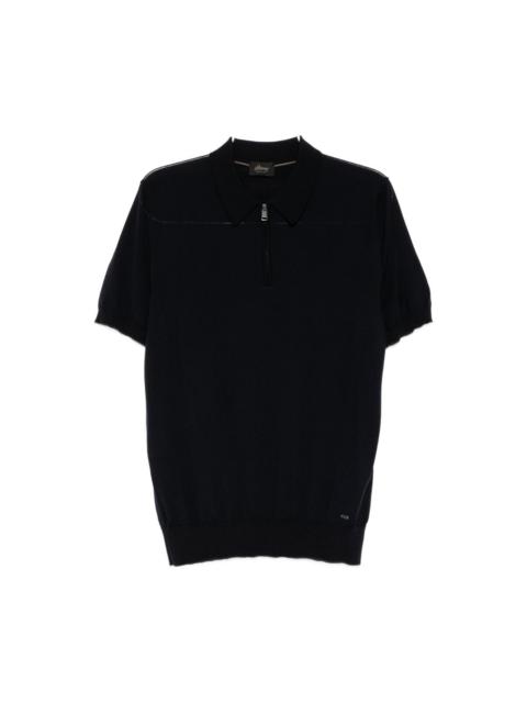 Brioni ZIP-FASTENING SHORT-SLEEVE POLO SHIRT