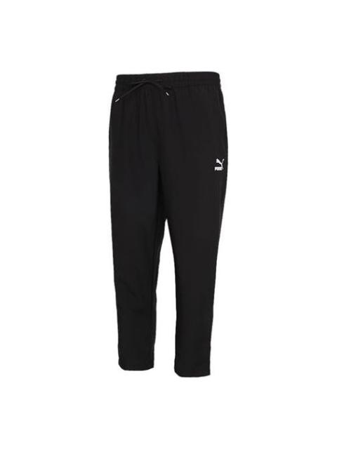 PUMA PUMA Classics Silm Tapered Pants 'Black White' 531425-01