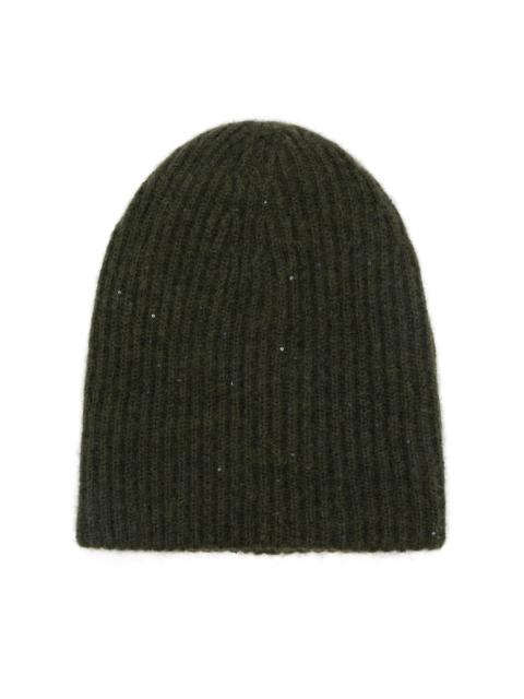 FABIANA FILIPPI sequin ribbed beanie