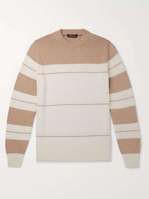 Striped Cotton and Silk-Blend Sweater