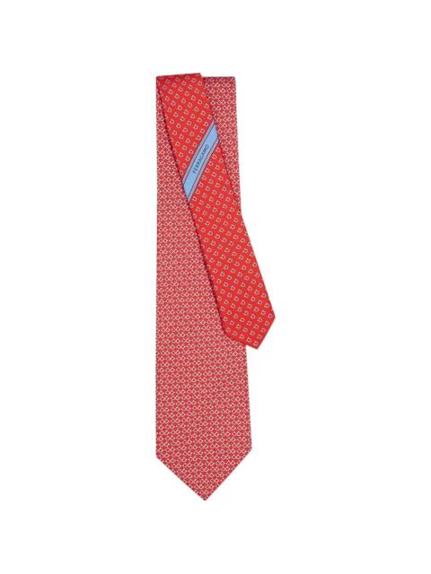 FERRAGAMO Ferragamo Gancini-print Tie