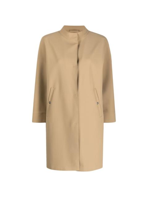 single-breasted long-sleeve coat