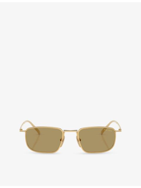 Prada PR D52S Square-Frame Metal Sunglasses