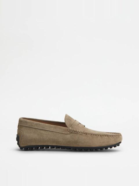 CITY GOMMINO DRIVING SHOES IN SUEDE - BEIGE