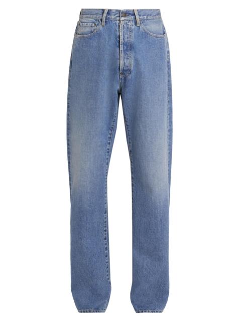 Maison Margiela Men's Denim Five-Pocket Straight-Leg Jeans - Medium Blue