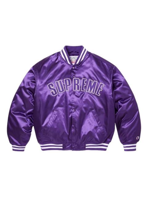 Supreme Supreme x Champion SS26 Satin Varsity Jacket 'Purple' SUP-SS26-170-PUR