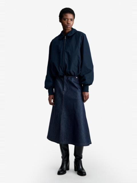 A.P.C. SALOME JACKET - NAVY BLUE TAFFETA BOMBER JACKET
