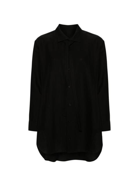 Yohji Yamamoto classic-collar cotton blend shirt