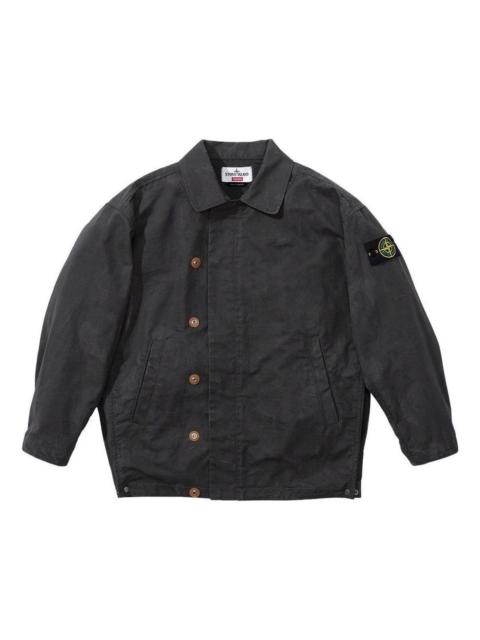 Supreme Supreme x Stone Islacnd Reactive Ice Camo Ripstop Jacket 'Black' SUP-SS22-719