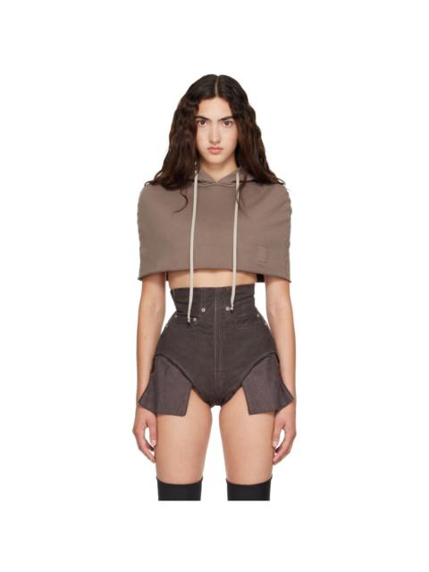 Rick Owens DRKSHDW Taupe Tower Hood Shrug