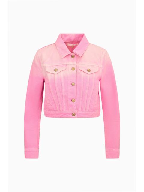 LoveShackFancy Bardot Ombre Denim Jacket
