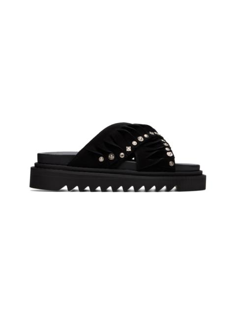 TOGA VIRILIS Black Suede Sandals