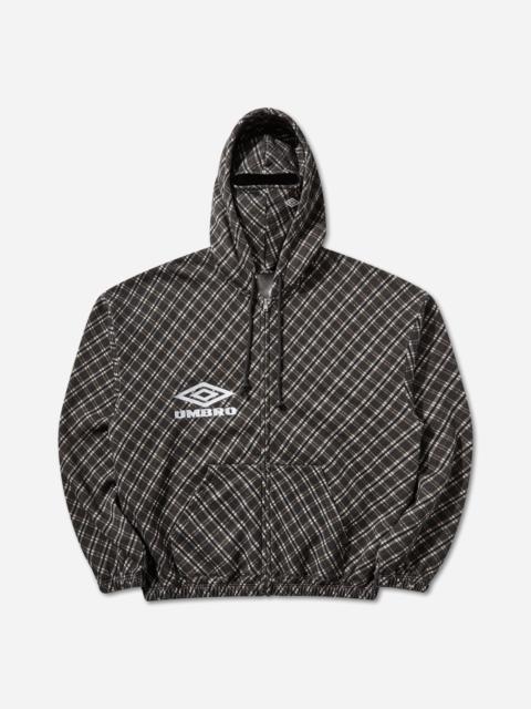 umbro Plaid Masked Hoodie Brown