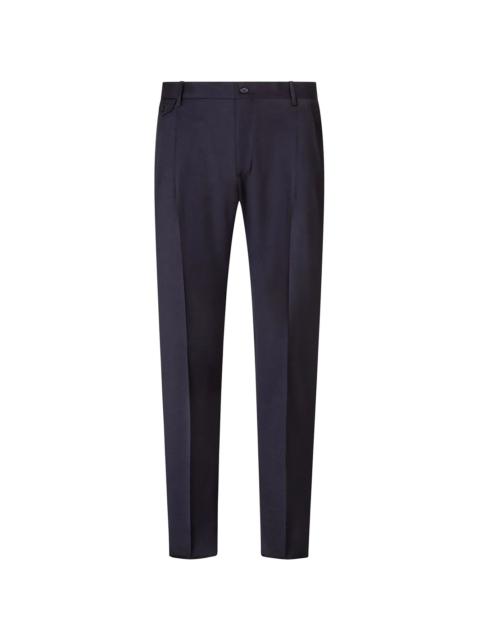 dart-detailed tailored wool trousers