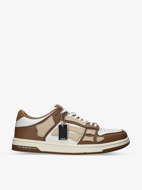 Skel panelled leather low-top trainers