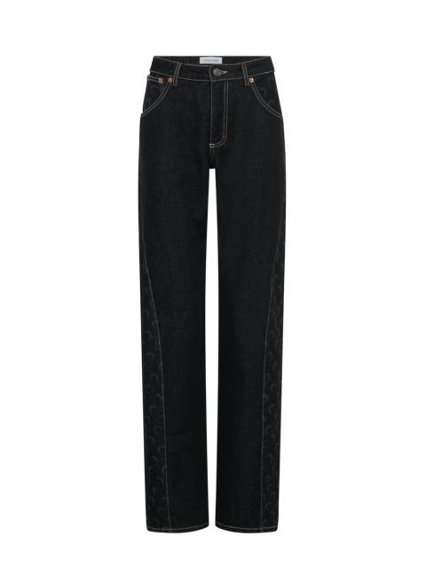 Marine Serre Moon Laser Denim Curved Jeans