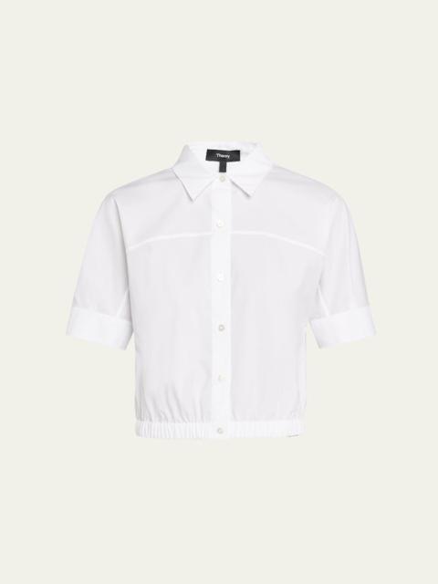 Theory Short-Sleeve Button-Front Shirt