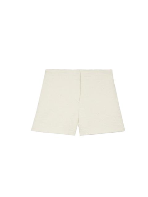 The Kooples TAILORED SHORTS IN ECRU TWEED