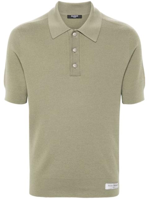 Balmain logo-patch polo shirt