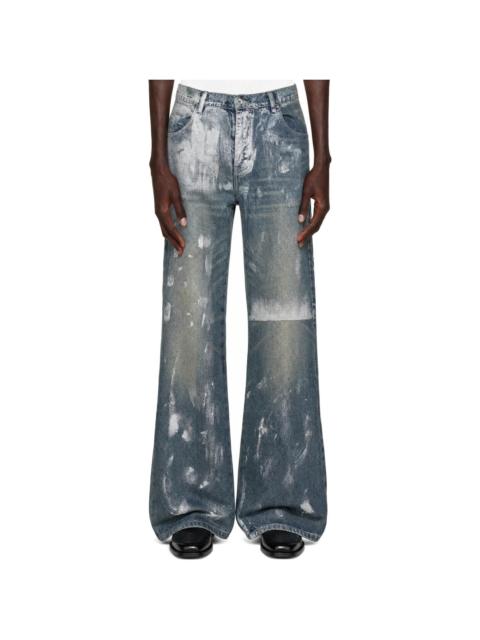 WHO DECIDES WAR Blue Demi Flare Fit Luster Patches Jeans