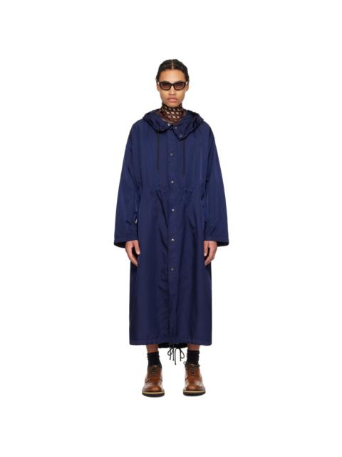 Dries Van Noten Blue Garment-Dyed Coat