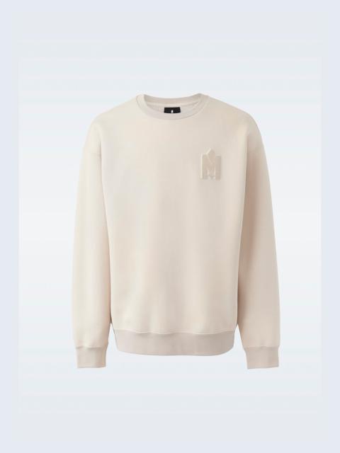 MACKAGE MAX-VT Double face jersey sweatshirt with embroidered logo