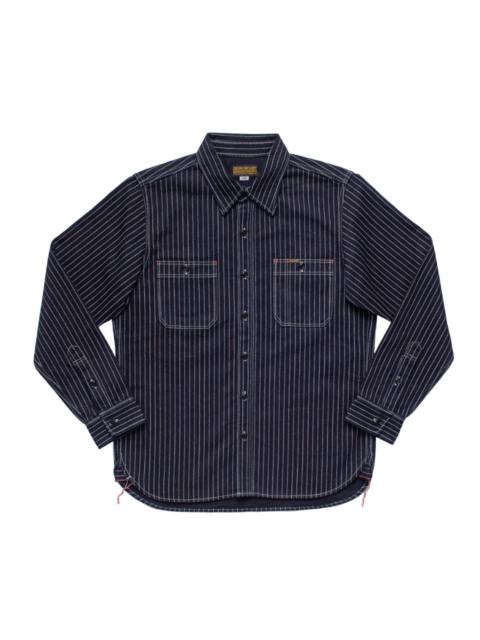 Iron Heart IHSH-266-IND 12oz Wabash Work Shirt Indigo With Black Buttons