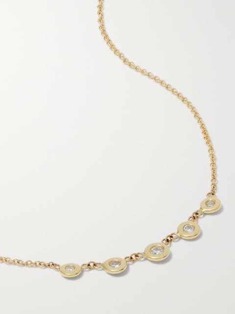 JACQUIE AICHE Emily 14-karat Gold Diamond Necklace