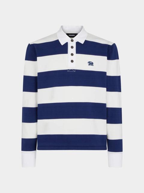 DSQUARED2 COTTON KNITTED RUGBY POLO-SHIRT