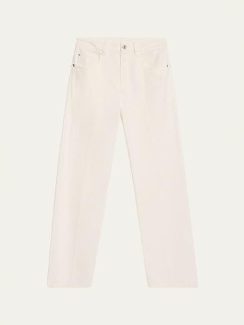Brunello Cucinelli Contemporary Garment Dye Denim Pants with Sartorial Touch