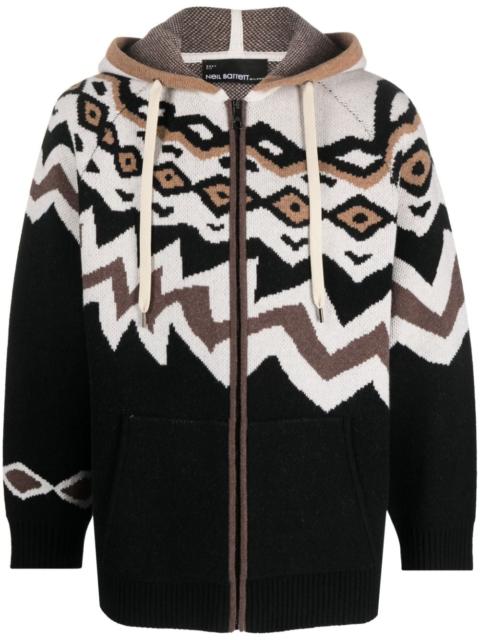 Neil Barrett Norway knitted hoodie