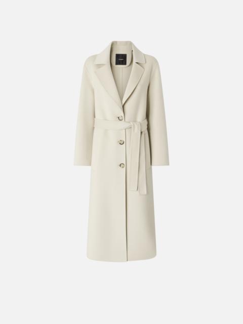 PINKO LONG DOUBLE-LAYERED CLOTH COAT WITH BELT