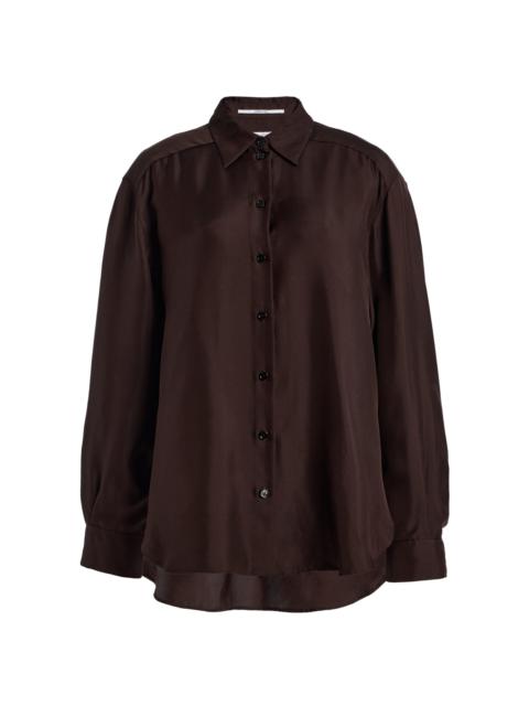 Another Tomorrow Silk Shirt brown