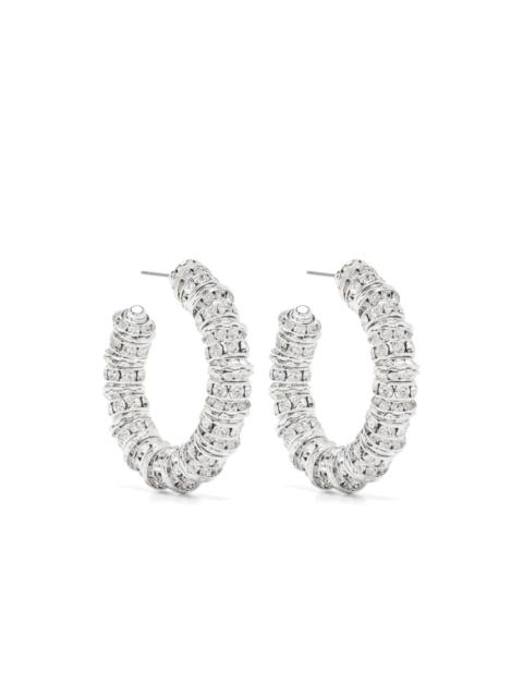 crystal hoop earrings