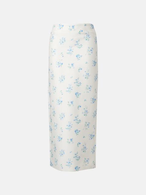 SHUSHU/TONG Floral cotton and silk slip skirt