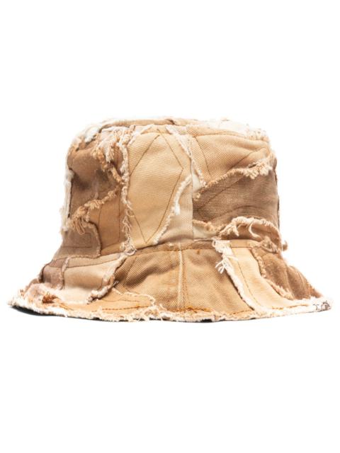 RECYCLED CANVAS BUCKET HAT - TAN