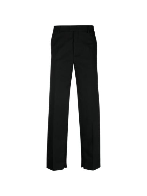 logo-embroidered tailored trousers