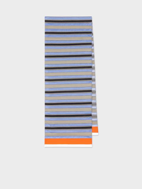 Paul Smith Stripe Silk Blend Scarf
