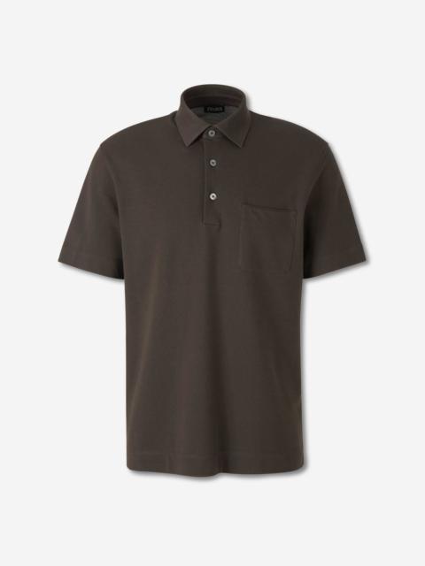 ZEGNA SHORT-SLEEVE POLO SHIRT