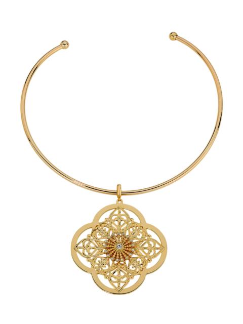 RAMY BROOK Women's Medallion Filagree Laya Goldtone, Glass & Cubic Zirconia Pendant Necklace - Gold