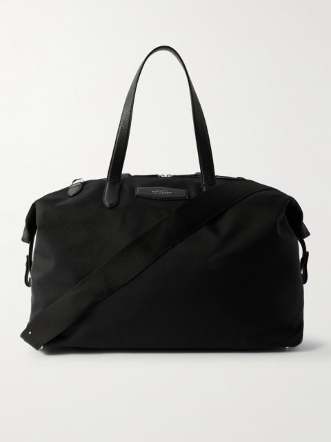 Smythson Norton Leather-Trimmed Canvas Weekend Bag