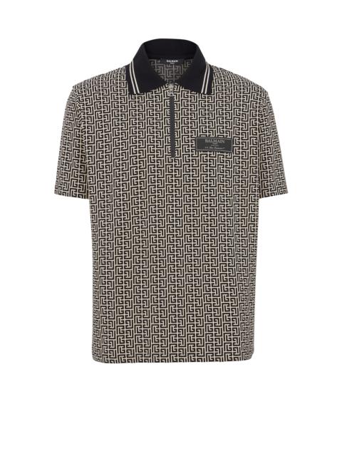 Balmain PB Labyrinth jacquard polo shirt