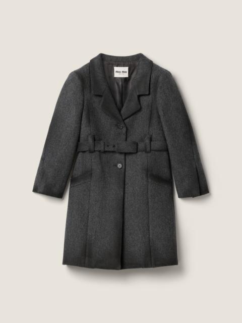 Miu Miu Single-breasted double wool coat
