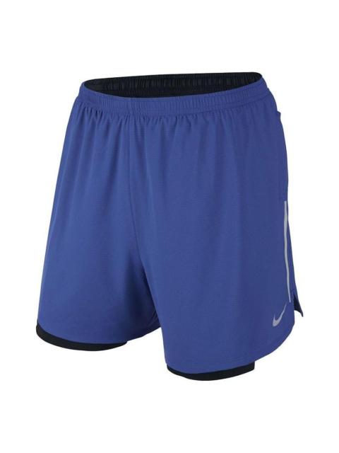 Nike Men's Nike Solid Color Logo Straight Shorts Blue 683216-480