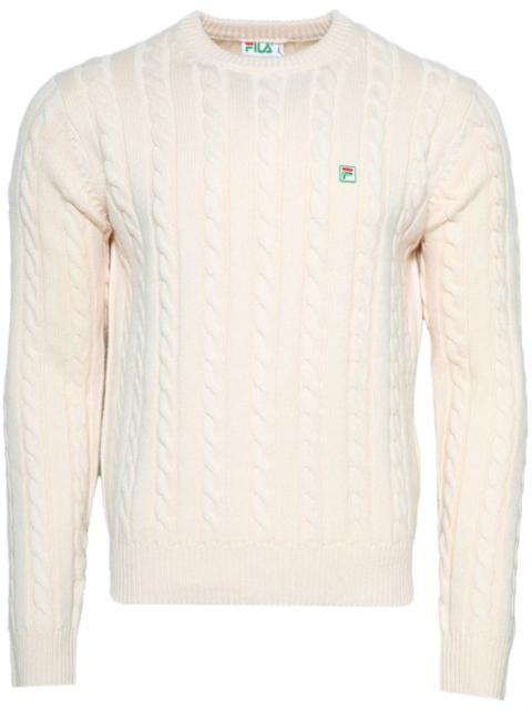 FILA cable knit crew neck jumper