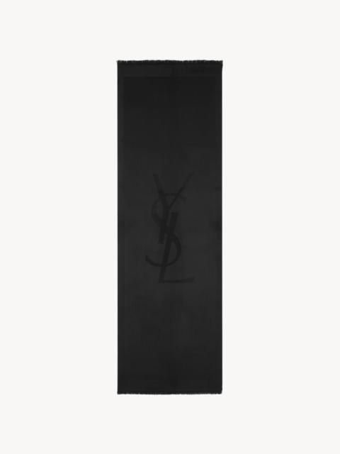 SAINT LAURENT CASSANDRE SCARF IN WOOL JACQUARD